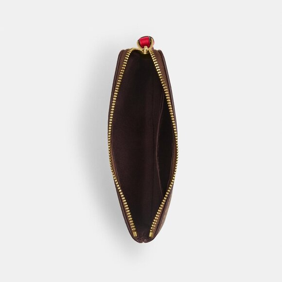 Corner Zip Wristlet In Signature Canvas With Stripe - Picture 3 of 3